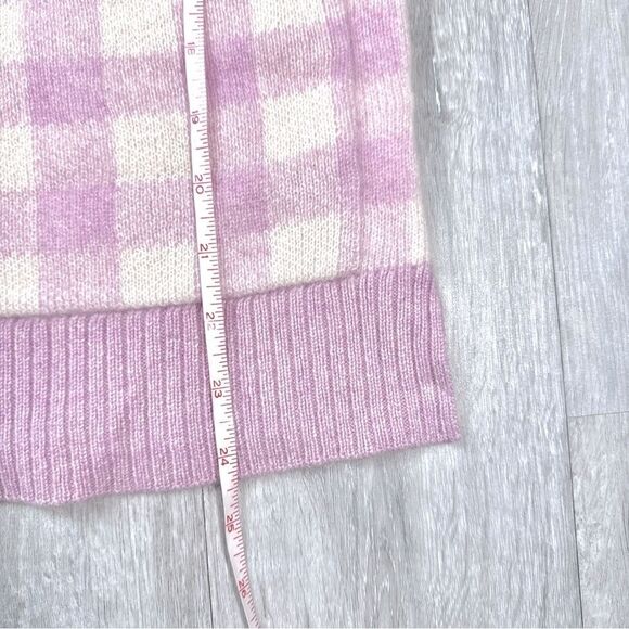 Charter Club Luxury Women's 100% Cashmere Pink Gingham Sleeveless Sweater Vest - Picture 5 of 6